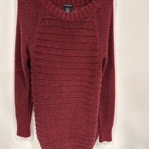 Calvin Klein Jeans Burgundy knit Crew Neck Sweater
